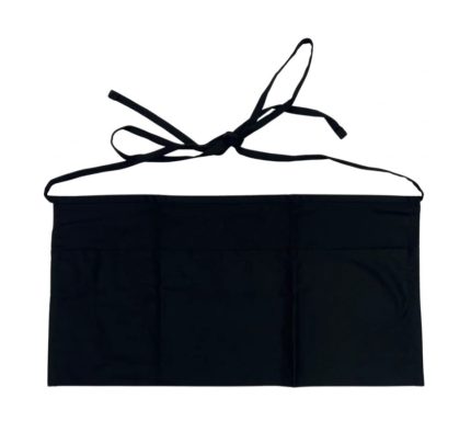 Set of 3 Black Waist Aprons – Durable & Stylish Design