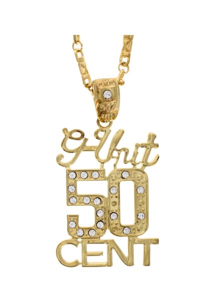 XL G-Unit 50 Cent Gold Pendant Necklace – Iconic Bling