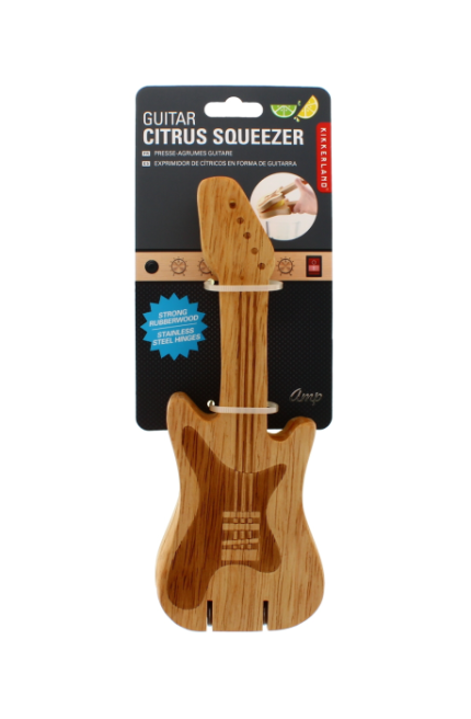Guitar Rubberwood Citrus Squeezer – Eco-Friendly Juicer with Ergonomic Design