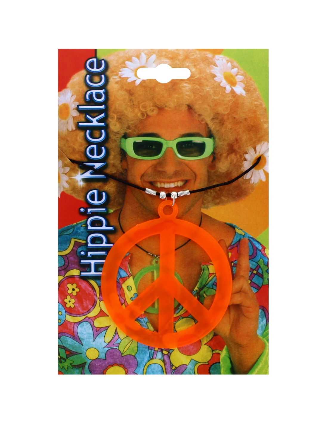 Hippie Peace Necklace Orange