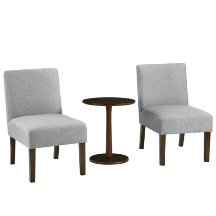 Paola Bistro Grey Furniture Set – Compact Table & 2 Chairs