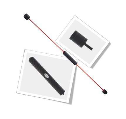 Portable Red Fitness Stick for Full-Body Workouts