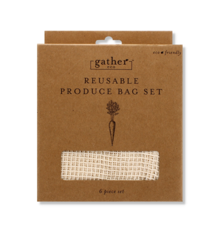 Set of 6 Reusable Produce Bags – Small, Medium, Large for Eco-Friendly Shopping
