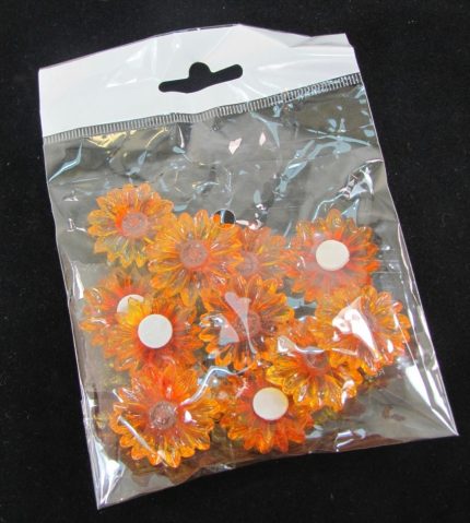 Small Plastic Decorative Flowers (12pc) | Vibrant Craft & Décor Accessories