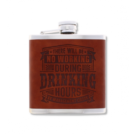 Top Bloke's Finest Pour – Personalized Hip Flask | Drinking Hours Edition