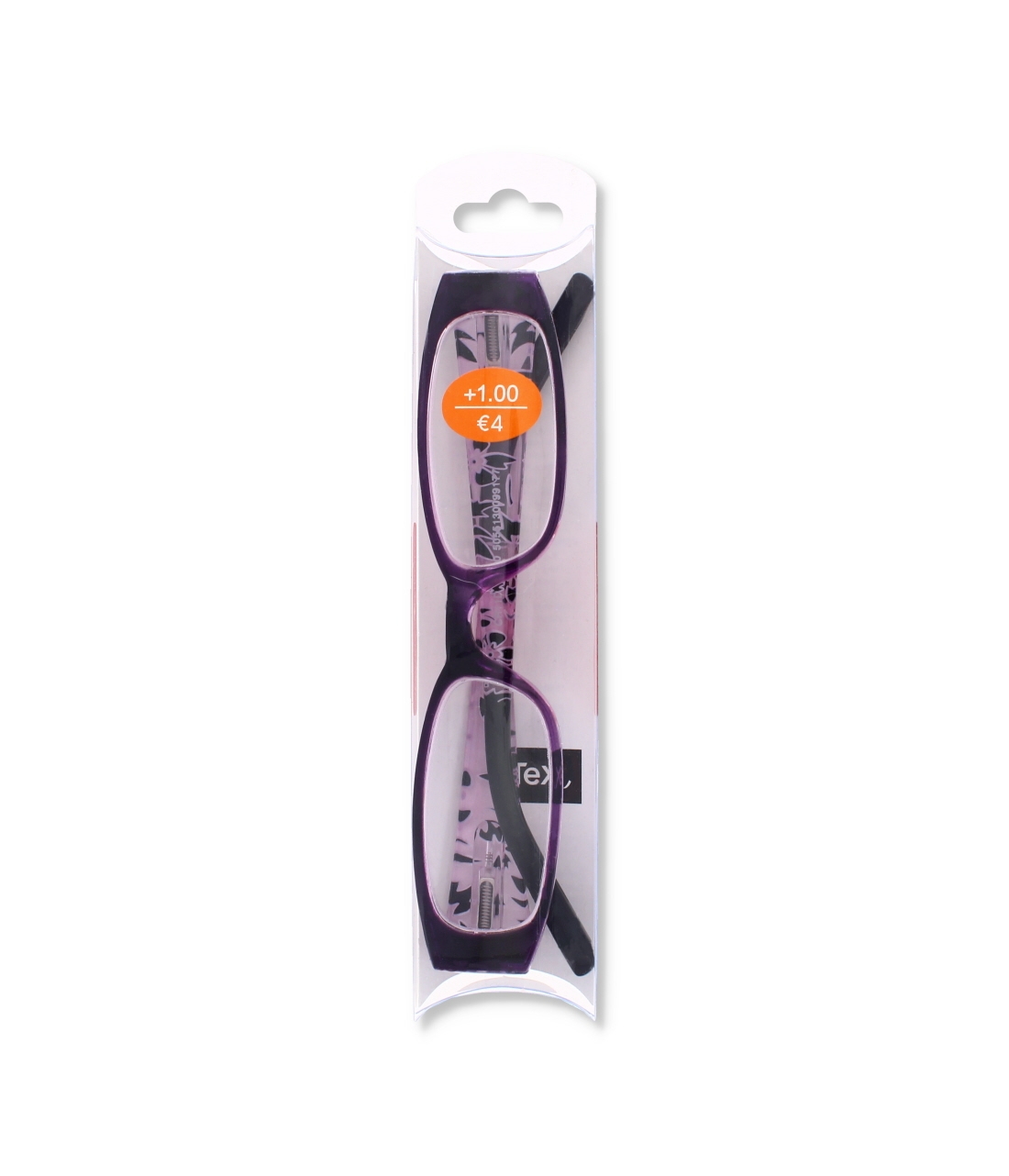 Vibrant Purple Plastic Full-Rim Reading Glass, +1.00 Sight