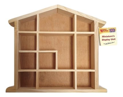 Wooden House-Shaped Display Unit (Small) – Decorative Storage Solution