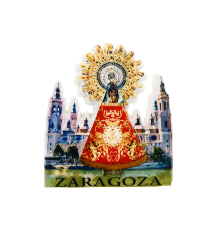 Zaragoza Our Lady Of The Pillar Fridge Magnet – Iconic Spanish Souvenir of Zaragoza’s Beloved Shrine
